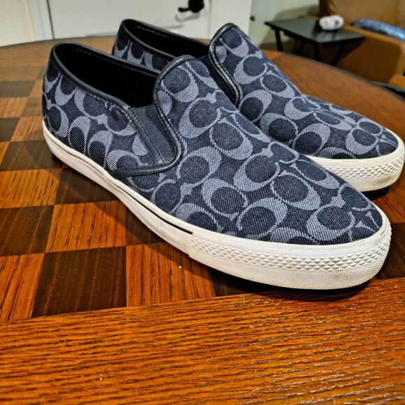 Coach Signature C Slip-On Sneakers – Navy Blue - Picture 2 of 4